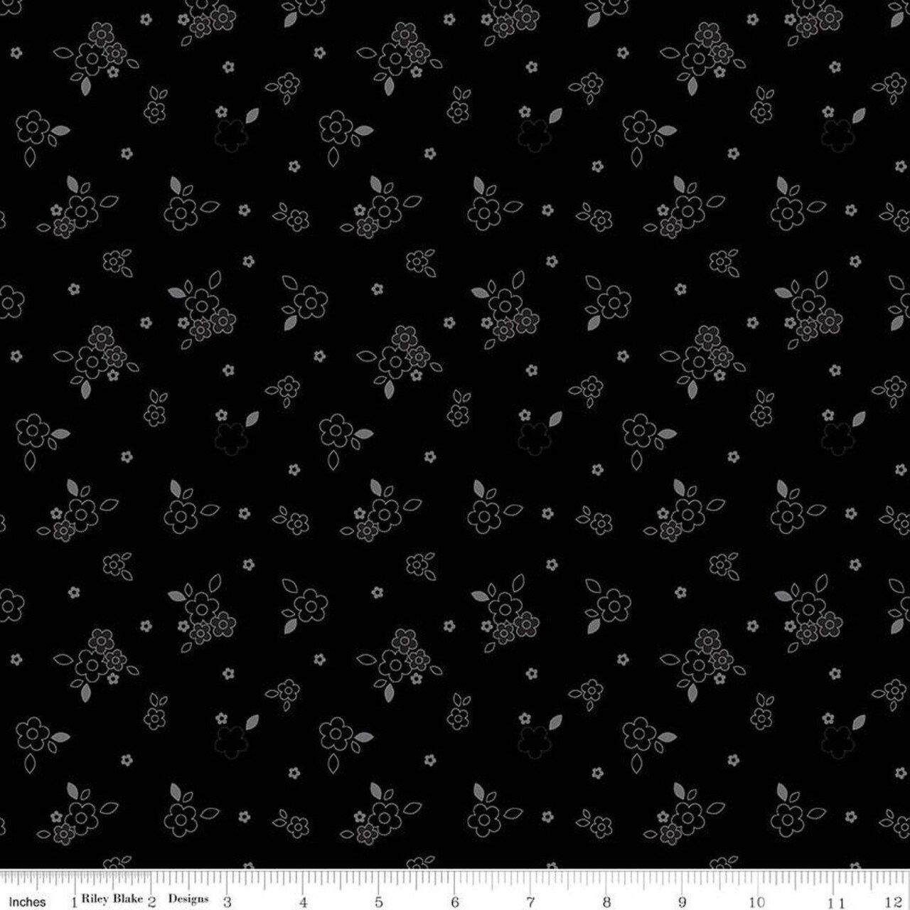 Fabric Riley Blake Black Bushel Blackout by the Quarter Yard C16250-BLACK